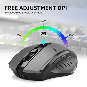 Bluetooth peli uzlādes manipulatoru peli, regulējams DPI wireless peles, datoru, mobilo telefonu