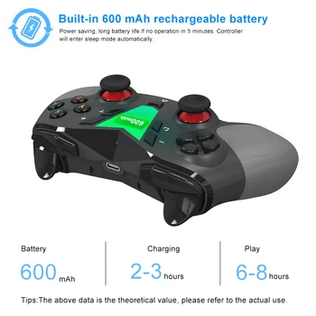 Bluetooth Pro Wireless Gamepad Kontrolieris Nintendo Slēdzis Pro Video Spēļu Konsoles USB Kursorsviru Joypad N-Slēdzis 6-Ass