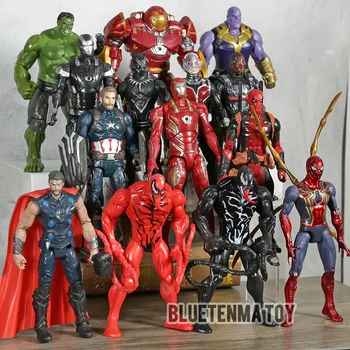 Brīnums Avengers Inde Asinspirts Zirnekļcilvēka Thanos Thor Deadpool Hulkbuster Dzelzs Vīrs Black Panther Rīcības Attēls Modeļu Lelle Dāvanas