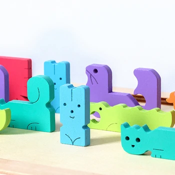 Bērnu Koka Tetris Jigsaw Puzzle Valdes Rotaļlietas Krāsains Mozaīkas Valdes Bērniem, Bērnu Magination Intelektuālā Izglītības Rotaļlietas