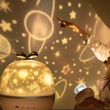Bērnu Mūzikas BT Skaļrunis Projektoru Kosmiskā Zvaigžņota Nakts LED Nakts Gaisma USB Uzlādes Music Box Ziemassvētku Dāvanas Bērniem