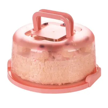 Cake Box Plastmasas Apaļas Rokas Virtuves Rīku Kāzu Kūka Dekorēšanas Dzimšanas Diena Nav Deformācijas Kūka Uzglabāšanas Kaste Cupcake Konteineru