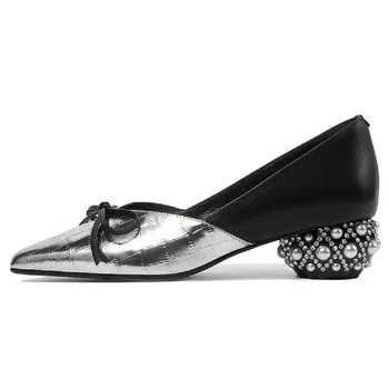 Cresfimix zapatos mujer de sieviešu modes pelēks augstas kvalitātes puses kvadrātveida papēdi sūkņi dāma cool plus lieluma nakts klubs kurpes a6511