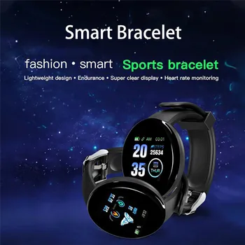 D18 IOS Android Fitnesa Pulksteņi Smart Pulksteņi Vīriešu un Sieviešu Asins spiediena Solis Hronometrs Smart Aproce Sporta Smartwatch 2020