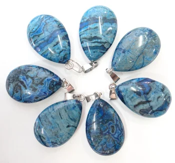 Dabīgā akmens Kvarca Kristāls tiger eye lapis Turquoises Opal Asaras kuloni par diy rotaslietu izgatavošana kaklarota Accessories12pcs