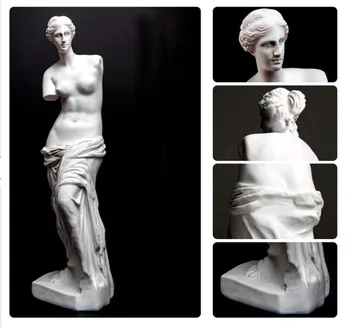 Dekoratīvi apdares mājās Salauztu roku Venus Sveķu mākslas statujas dekorēšanai piederumi Radošumu raksturs Skulptūru dekori