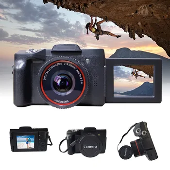 Digitālā Video Kamera, Full HD 1080P 16MP Diktofonu ar Platleņķa Objektīvs YouTube Vlogging JHP-Labākais