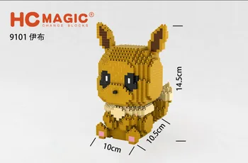 DIY Pokemon Mini Celtniecības Bloki, Rotaļlietas, Ķieģeļu Pikachu Charizard Anime Dimanta Lelle Kabatas Briesmonis Bērniem, Rotaļlietas, Dāvanas