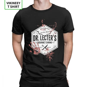Dr. Lecter ir Gardēdis Restorānvagonos Hannibal Vīriešu T Krekls Lecter Mads Šausmu Hannigram Tee Krekls ar Īsām Piedurknēm T-Krekls Kokvilnas Topi