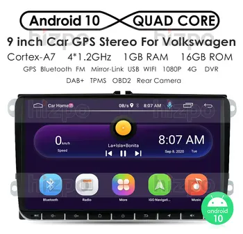 DSP RDS 2+16 Android 2Din VW/Volkswagen/Golf/Polo/Tiguan/Passat/b7/b6/leon/Skoda/Octavia automašīnas Radio, GPS Auto Multimediju atskaņotājs