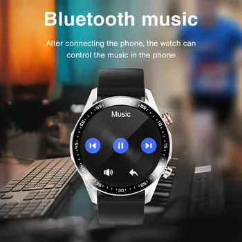 E1-2 Smart Skatīties Vīrieši Bluetooth Zvanu Pielāgošanas Skalu, ar skārienekrānu Ūdensizturīgs Smartwatch Android, IOS Sporta Fitnesa Dziesmu E12