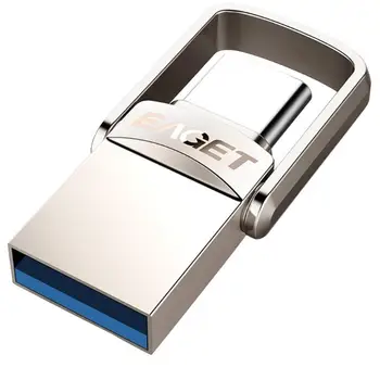 EAGET VV20 USB Flash Drive 32GB 64GB, 128GB Metāla C Tipa USB 3.0 Pendrive OTG Tipa C Memory Stick Pen Drive Datoru, Tālruni