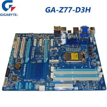 GIGABYTE GA-Z77-D3H Pamatplates LGA1155 DDR3 PCI-3.0 Darbvirsmas GA-Z77-D3H Mainboard 1155 Core i7/i5/i3 LGA1155 HDMI-saderīgam