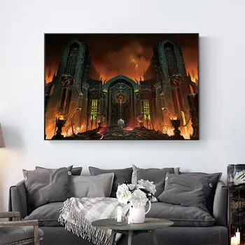 HD Spēle Plakāts DOOM ar Mūžīgo audekls, Eļļas Glezna Sienas Art Sienas, kas Dzīvo Mūsdienu Mājas Dekori Attēlu Sienas Māksla bez rāmīša