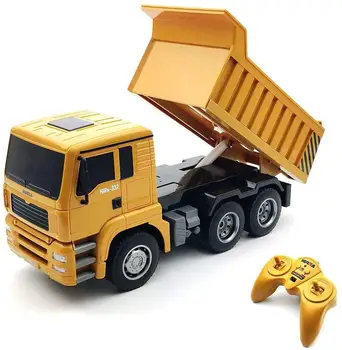 HuiNa 332 6 CH RC Dump Truck Tālvadības Celtniecības Rotaļlieta ar Skaņas un Gaismas Tālvadības mašīna, rotaļlietas zēns