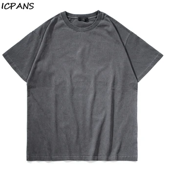 ICPANS 6 Krāsu Mazgāti, Krāsoti Cieti T Krekli 2020 Vīrieši Vasaras Hip Hop Gadījuma Īsām Piedurknēm Topi, t-veida Modes Laupījums Tshirts Streetwear