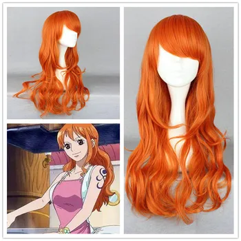 Japāņu anime, Viens Gabals sieviešu Nami cosplay parūka Nami Apelsīnu gari viļņaini mati lomu spēlē parūka kostīmi