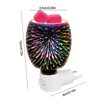 Jauns Aromāts, Elektriskie Vasks Izkūst Vīraks Degļu 3D Pieskarties Elektrisko Lampu Nakts Gaismas Mākslas Aromterapijas Difuzoru Vasks Siltāks