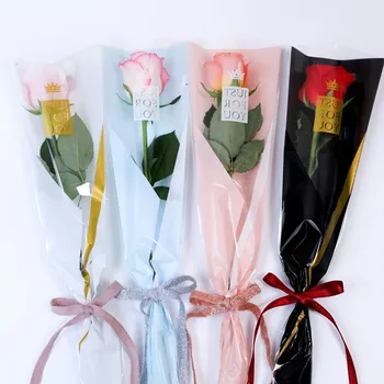 Jaunu 50gab Mīlestības forma Vienu Ziedu Somas Opp Maisiņu Rose Puķu Somas Ziedu, Dāvanu maisiņi, Kāzu Valentīna Dienas Dāvanas Piegāde