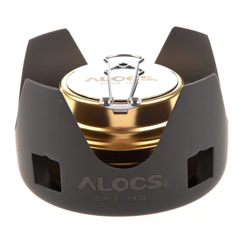 Jaunu Pārdošanas ALOCS Portatīvie Mini Ultra-gaismas Gars Deglis Alkohola Plīts Āra Backpacking, Pārgājieni, Kempings Krāsns ar Statīvu