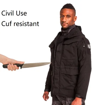 Jaunu Self Defense Anti samazināt outwear swat policijas stab-izturīgs kapuci apģērbs taktiskās cut-off jaka miesassargu anti cutted drēbes