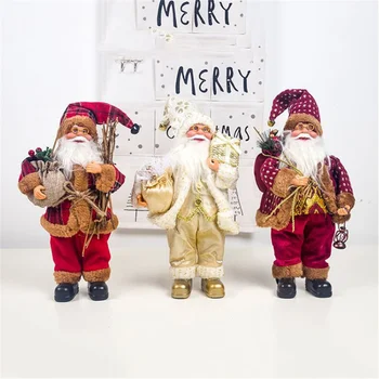 Jaunā Stila Santa Claus Figerine Ziemassvētku Dāvanas Mājās Rotājumi Sēž Ziemassvētki Santa Claus Lelles Ziemassvētku rotājums Mājās