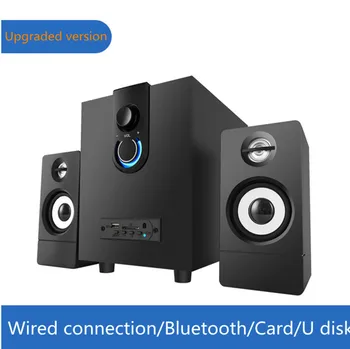 Jaunās Bluetooth 4.1 Koka Multivides Bluetooth Skaļruni 2.1 lieko svaru Subwoofer Bluetooth Audio USB Aktīvo Notebook Speaker