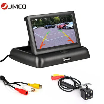 JMCQ 4.3 collu HD Displejs Salokāms Auto Monitors TFT LCD Kameras, Atpakaļgaitas Kameras Ekrānam, Parkošanās Sistēmu Automobiļa Atpakaļskata Monitoru