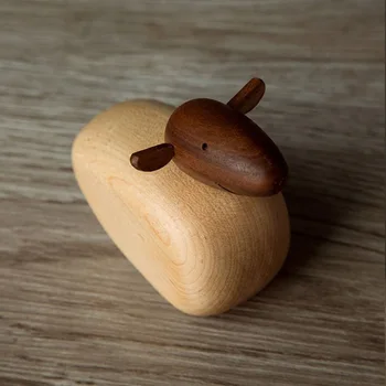 Karstā pārdošanas Dānija oriģinālo koka leļļu aitu vienkāršas masīvkoka apdares dāvanas numurā, bezmaksas piegāde