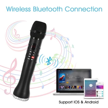 Karstā pārdošanas -Profesionālā Karaoke Mikrofons Bezvadu Skaļruni, Pārnēsājamie Bluetooth Mikrofonu, Telefona Iphone Rokas Kondensatora Mikrofons