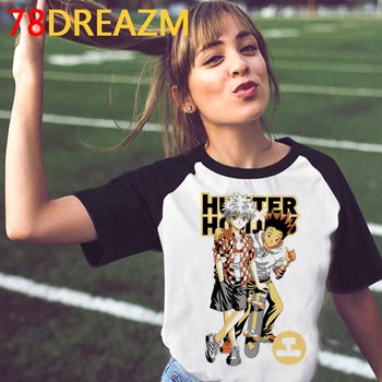 Kawaii Hunter X Hunter T Krekls Sievietēm Smieklīgi Vasaras Topi Karikatūra HISOKA MOROW Grafikas Tees Harajuku Unisex Anime T-krekls Sieviešu