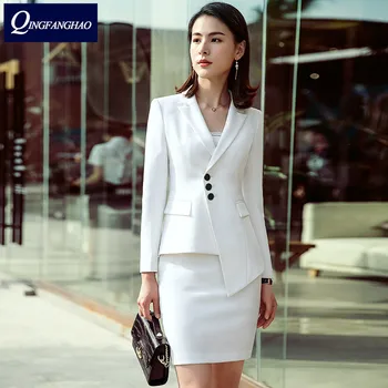 Korejiešu Stilā, Olu Modes Slim-Fit Biznesa Valkāt Sieviešu Uzvalks Piepilsētas Balts Mazo žakete Sieviešu Pavasara-Rudens Īsā Stils