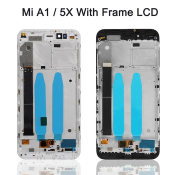 Lcd Xiaomi Mi A1 MiA1 LCD Displejs, Touch Screen Ar Rāmi Digitizer Nomaiņa Xiaomi Mi 5X Lcd Mi5X