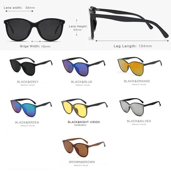 LongKeeper Cat Eye Polarizētās Saulesbrilles, Vīriešu, Sieviešu Spoguļi, Saules Brilles, lai Drivng Night Vision Googles UV400 gafas de sol mujer