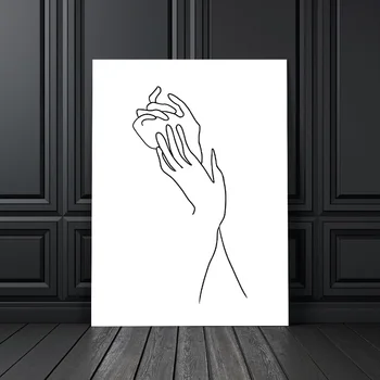 Līniju Zīmēšanas Seksīga Meitene Ķermeņa Abstraktās Glezniecības Ziemeļvalstu Plakāti Un Izdrukas Sienas Mākslas Audekls Krāsošana Sienas, Attēlus Dzīvojamā Istaba