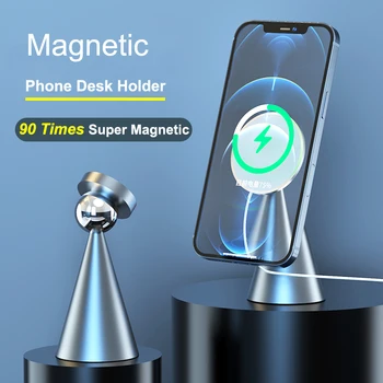 Magnētiskā Tālruņa Statīvs Turētājs iphone 12 /12 Pro/Mini/Pro Max Turētājs Magnētisko Bezvadu Lādētājs Statīvs Galda Tālruņa Turētājs