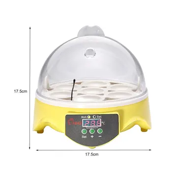 Mini 7 Olu Automātiskā Inkubators Mājputnu Inkubatoru Brooder Digitālo Temperatūras Inkubācijas Olu Inkubatoru Vistu, Pīļu Putnu
