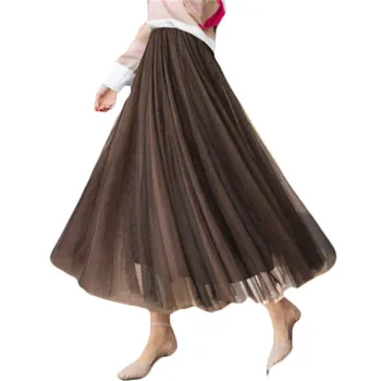 Modes Acs Svārki Pavasara Rudens Sieviešu Apģērbu, Ir 2021. Jauna vidēja garuma Kroku Augsta Vidukļa Slim Dzijas Svārki 179c