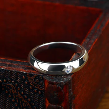Modes sievietes tīra sudraba gredzens Vienkārši Cietie 925 sudraba gredzens Classic pāris gredzenu Vīriešiem un Sievietēm Saderināšanās rotas, dāvanu