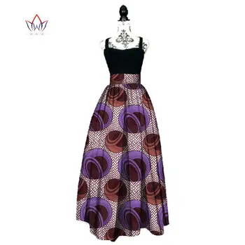 Modes Sievietes Āfrikas Drukāt Ilgi Svārki Ankara Dashiki Augsta Vidukļa Līnija, Maxi Ilgi, Jumta Svārki Dāmas Apģērbu BRW WY1744