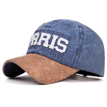 Modes vasaras vīriešu beisbola cepure PARIS izšūšanas savvaļas cepuri kokvilnas hip hop cepures iesiešanas vākiem tētis cepures snapback cepure gorras