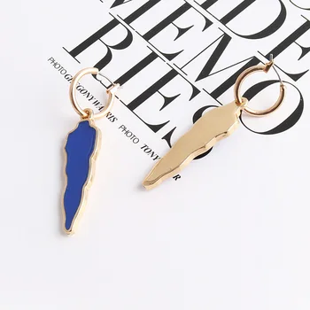 Modes Zilā Krāsošana Arrowhead Auskari Zelta Krāsā Vilināt Brincos Pendientes Zīmola Rotaslietas Sievietes