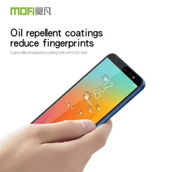 MOFi J8 2018, Stikls Rūdīts 2.5 D Pilnībā Segtu Rūdīta Stikla Samsung Galaxy J8 2018 ES Versija Ekrāna Aizsargs Filmu