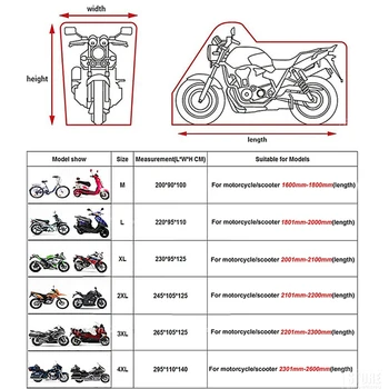 Motociklu segtu ūdens un UV aizsardzību, bezceļu transportlīdzekļa vāks Kawasaki z900rs z125 z400 zr7 zxr 400 kx 125