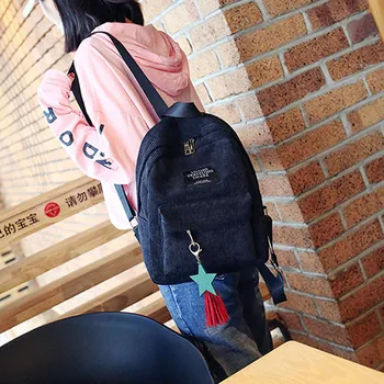 Mugursoma Velveta schoolbag Sieviešu Tīru Krāsu Studenta Soma Skolas Vintage Sievietes, pusaudzes, Ceļojumu sievišķīgi bagpacks #L10