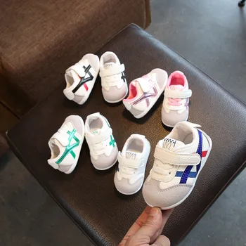 No 0 līdz 18 mēnešu laikā baby zēni un meitenes toddler kurpes zīdaiņu čības jaundzimušo mīksta grunts pirmo reizi staigāt neslīdoša modes kurpes