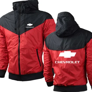 Pavasara, rudens Vīriešu pelēkā vārna Chevrolet Automašīnas Logo Drukāt Gadījuma augstas kvalitātes Kokvilnas Krekli rāvējslēdzēju Hoodies Cilvēks Apģērbi