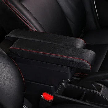 Priekš Mazda 2 Demio elkoņbalsti lodziņā centrālā saturu kārbas iekšpusē Roku balsti Uzglabāšanas auto-stils aksesuāri daļa ar USB