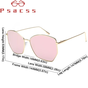 Psacss Laukumā Saulesbrilles Sievietēm, Vīriešiem Augstas Kvalitātes Metāla Brilles Rāmis Classic Zīmola Dizainere, Saules Brilles, Lai Iepirktos Puse UV400