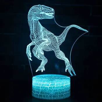 Raptors tēma 3D Lampas LED nakts apgaismojums 7 Krāsas Maiņa Pieskarieties Garastāvokļa Lampa Ziemassvētku dāvanu Dropshippping